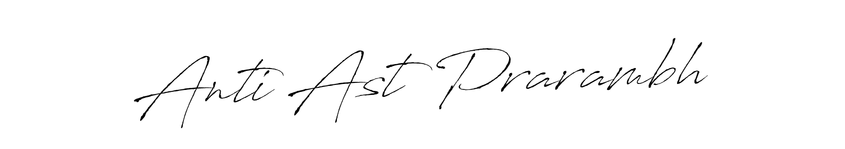 Design your own signature with our free online signature maker. With this signature software, you can create a handwritten (Antro_Vectra) signature for name Anti Ast Prarambh. Anti Ast Prarambh signature style 6 images and pictures png