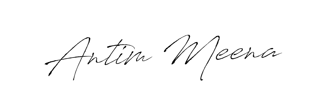 You should practise on your own different ways (Antro_Vectra) to write your name (Antim Meena) in signature. don't let someone else do it for you. Antim Meena signature style 6 images and pictures png