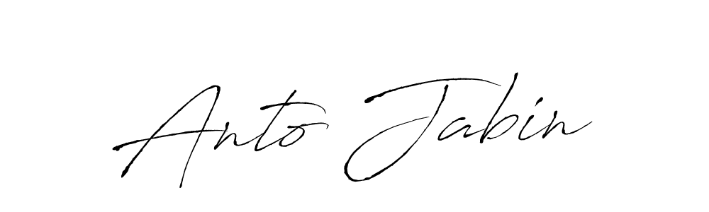 Make a beautiful signature design for name Anto Jabin. With this signature (Antro_Vectra) style, you can create a handwritten signature for free. Anto Jabin signature style 6 images and pictures png