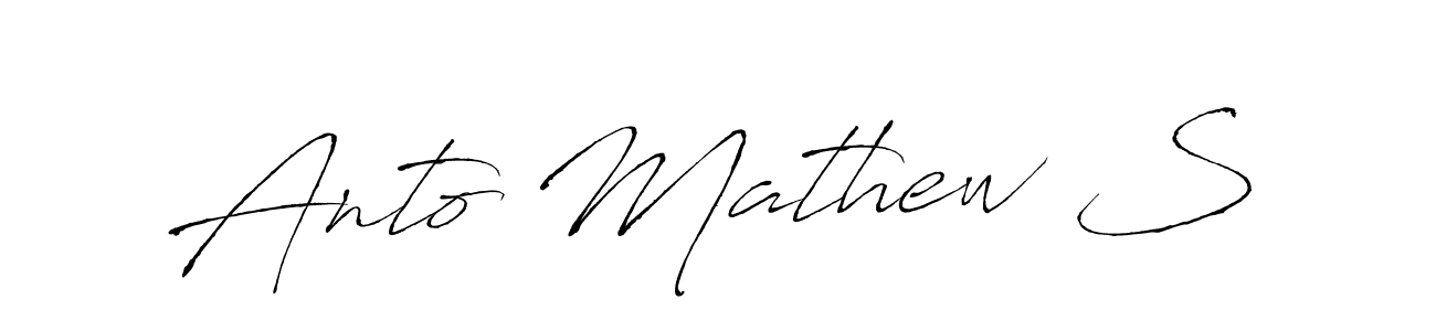 Design your own signature with our free online signature maker. With this signature software, you can create a handwritten (Antro_Vectra) signature for name Anto Mathew S. Anto Mathew S signature style 6 images and pictures png
