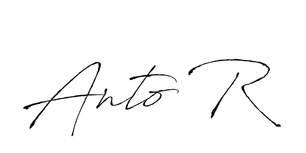 Similarly Antro_Vectra is the best handwritten signature design. Signature creator online .You can use it as an online autograph creator for name Anto R. Anto R signature style 6 images and pictures png