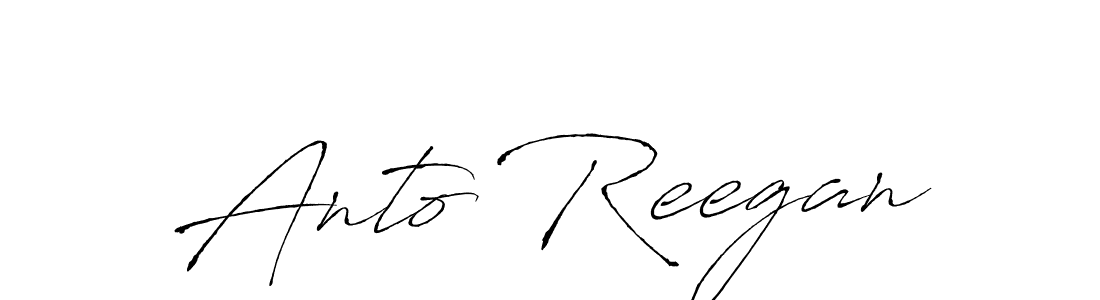 How to make Anto Reegan name signature. Use Antro_Vectra style for creating short signs online. This is the latest handwritten sign. Anto Reegan signature style 6 images and pictures png