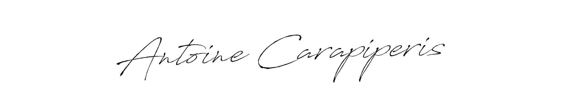 How to make Antoine Carapiperis name signature. Use Antro_Vectra style for creating short signs online. This is the latest handwritten sign. Antoine Carapiperis signature style 6 images and pictures png