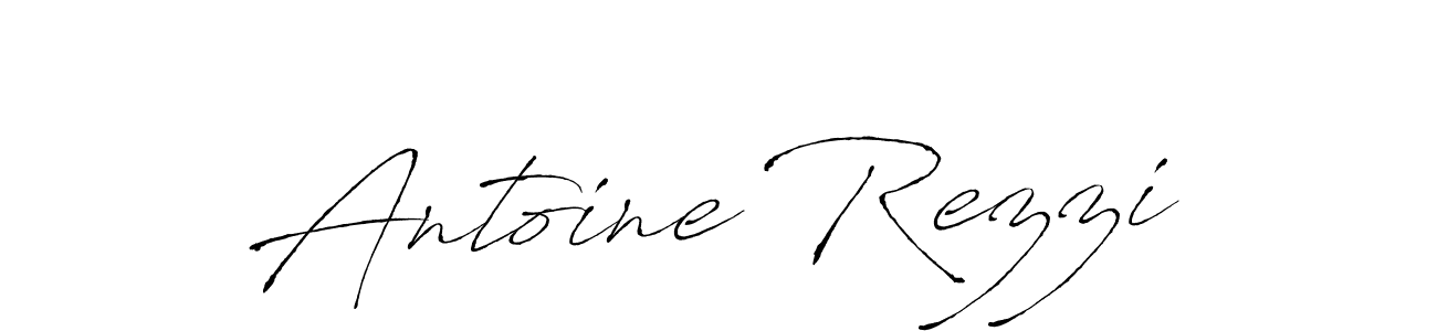 How to make Antoine Rezzi name signature. Use Antro_Vectra style for creating short signs online. This is the latest handwritten sign. Antoine Rezzi signature style 6 images and pictures png