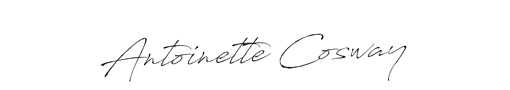 Design your own signature with our free online signature maker. With this signature software, you can create a handwritten (Antro_Vectra) signature for name Antoinette Cosway. Antoinette Cosway signature style 6 images and pictures png