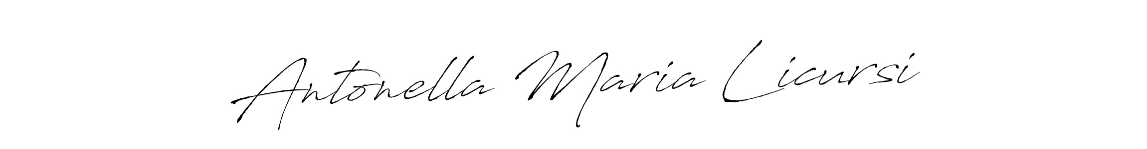 How to make Antonella Maria Licursi name signature. Use Antro_Vectra style for creating short signs online. This is the latest handwritten sign. Antonella Maria Licursi signature style 6 images and pictures png