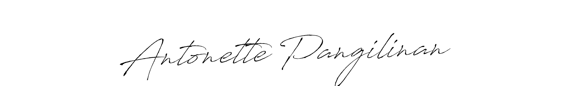 The best way (Antro_Vectra) to make a short signature is to pick only two or three words in your name. The name Antonette Pangilinan include a total of six letters. For converting this name. Antonette Pangilinan signature style 6 images and pictures png