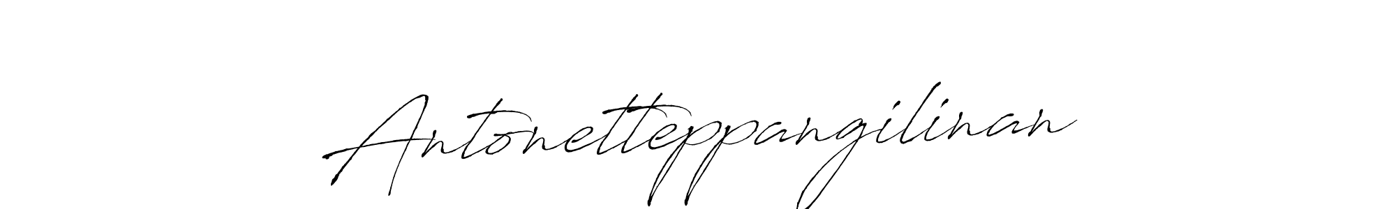 How to make Antonetteppangilinan name signature. Use Antro_Vectra style for creating short signs online. This is the latest handwritten sign. Antonetteppangilinan signature style 6 images and pictures png