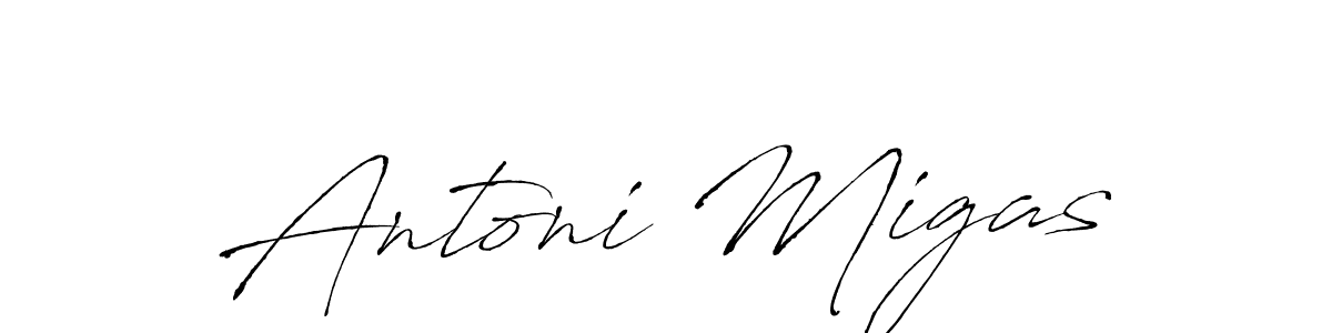 Design your own signature with our free online signature maker. With this signature software, you can create a handwritten (Antro_Vectra) signature for name Antoni Migas. Antoni Migas signature style 6 images and pictures png