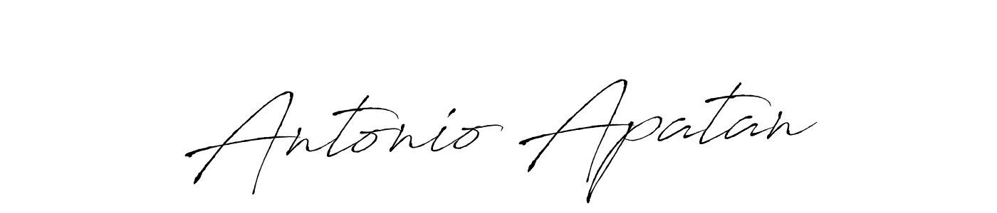 How to make Antonio Apatan name signature. Use Antro_Vectra style for creating short signs online. This is the latest handwritten sign. Antonio Apatan signature style 6 images and pictures png