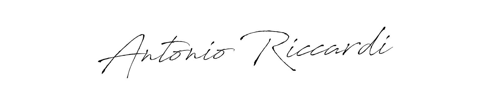 How to make Antonio Riccardi name signature. Use Antro_Vectra style for creating short signs online. This is the latest handwritten sign. Antonio Riccardi signature style 6 images and pictures png