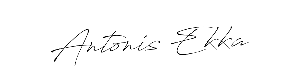 The best way (Antro_Vectra) to make a short signature is to pick only two or three words in your name. The name Antonis Ekka include a total of six letters. For converting this name. Antonis Ekka signature style 6 images and pictures png