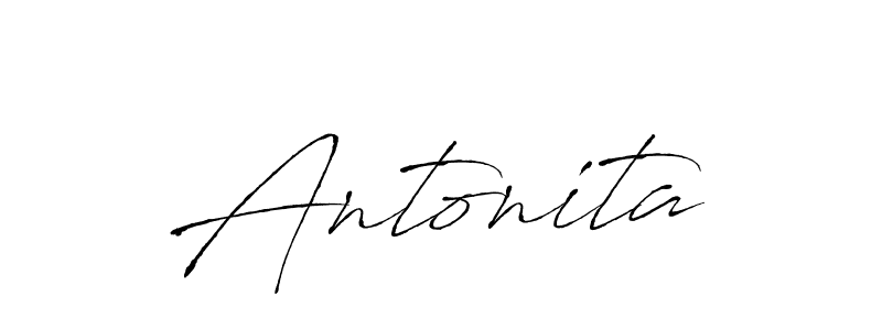 Make a beautiful signature design for name Antonita. With this signature (Antro_Vectra) style, you can create a handwritten signature for free. Antonita signature style 6 images and pictures png