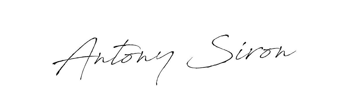 Make a beautiful signature design for name Antony Siron. With this signature (Antro_Vectra) style, you can create a handwritten signature for free. Antony Siron signature style 6 images and pictures png