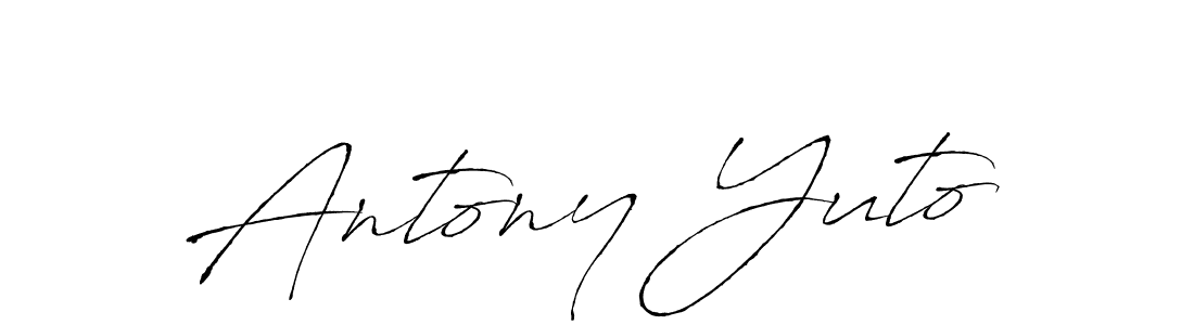 Make a beautiful signature design for name Antony Yuto. Use this online signature maker to create a handwritten signature for free. Antony Yuto signature style 6 images and pictures png