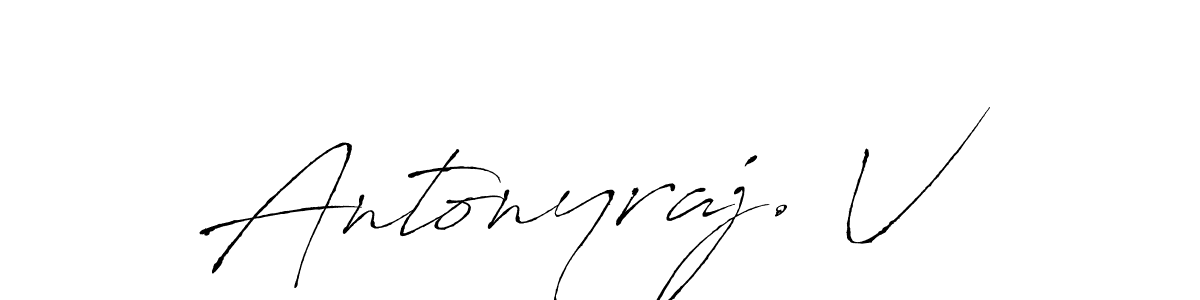 You can use this online signature creator to create a handwritten signature for the name Antonyraj. V. This is the best online autograph maker. Antonyraj. V signature style 6 images and pictures png