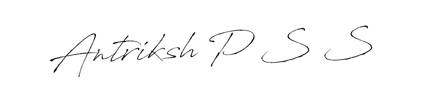 Here are the top 10 professional signature styles for the name Antriksh P S S. These are the best autograph styles you can use for your name. Antriksh P S S signature style 6 images and pictures png