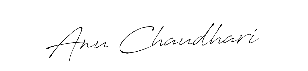 You can use this online signature creator to create a handwritten signature for the name Anu Chaudhari. This is the best online autograph maker. Anu Chaudhari signature style 6 images and pictures png