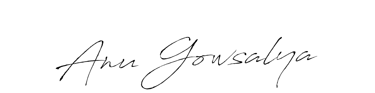 You can use this online signature creator to create a handwritten signature for the name Anu Gowsalya. This is the best online autograph maker. Anu Gowsalya signature style 6 images and pictures png