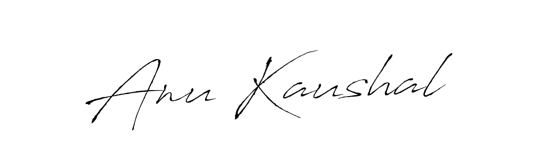 Create a beautiful signature design for name Anu Kaushal. With this signature (Antro_Vectra) fonts, you can make a handwritten signature for free. Anu Kaushal signature style 6 images and pictures png