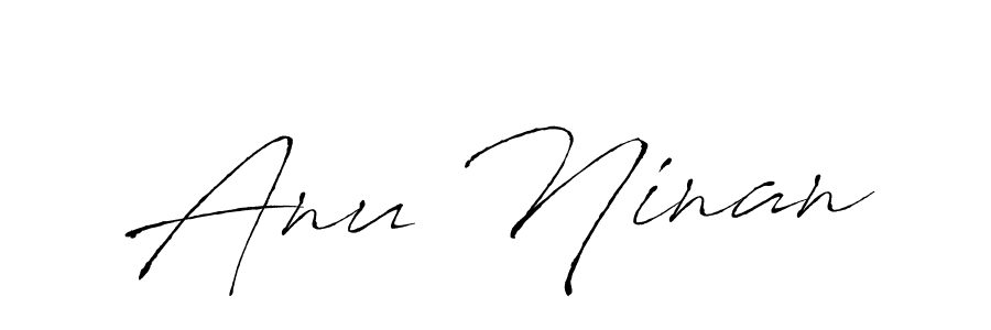 Make a beautiful signature design for name Anu Ninan. With this signature (Antro_Vectra) style, you can create a handwritten signature for free. Anu Ninan signature style 6 images and pictures png