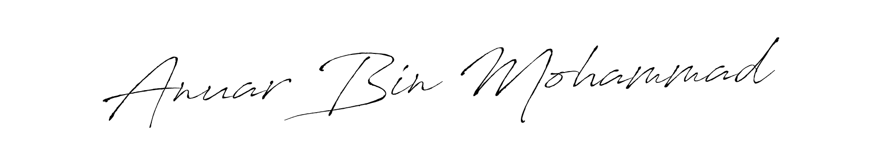 Also You can easily find your signature by using the search form. We will create Anuar Bin Mohammad name handwritten signature images for you free of cost using Antro_Vectra sign style. Anuar Bin Mohammad signature style 6 images and pictures png