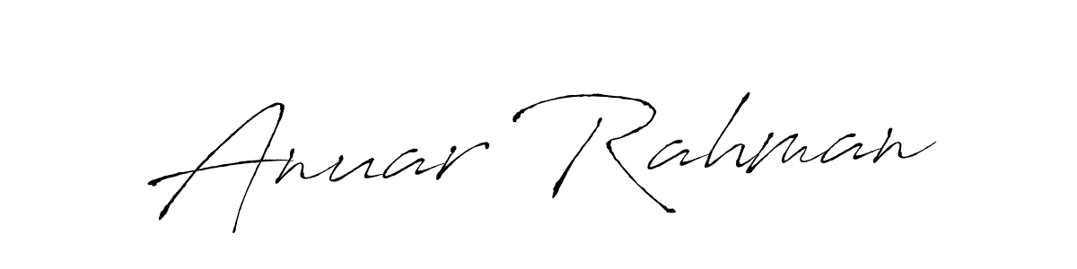 This is the best signature style for the Anuar Rahman name. Also you like these signature font (Antro_Vectra). Mix name signature. Anuar Rahman signature style 6 images and pictures png