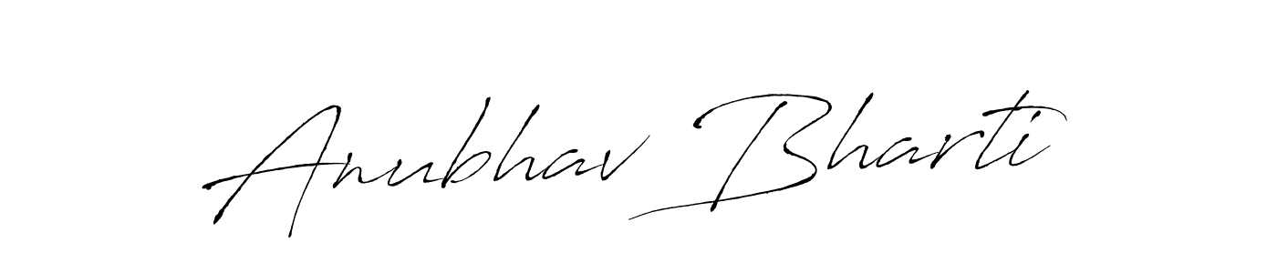 Make a beautiful signature design for name Anubhav Bharti. With this signature (Antro_Vectra) style, you can create a handwritten signature for free. Anubhav Bharti signature style 6 images and pictures png