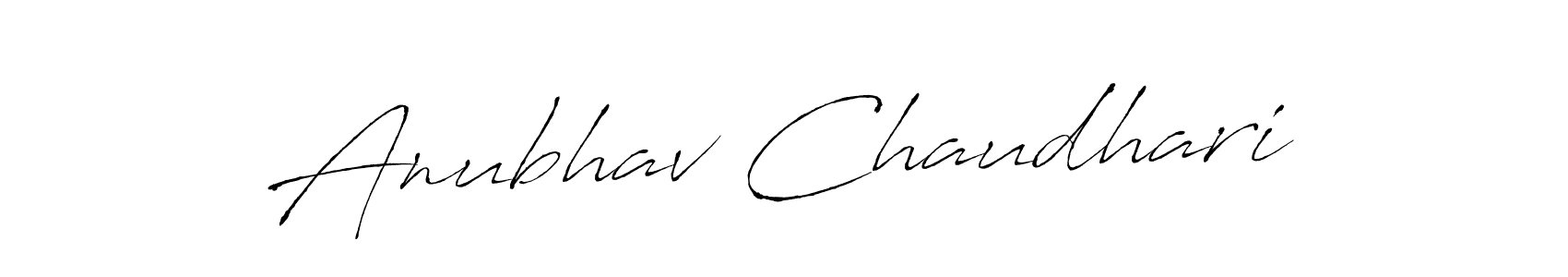 This is the best signature style for the Anubhav Chaudhari name. Also you like these signature font (Antro_Vectra). Mix name signature. Anubhav Chaudhari signature style 6 images and pictures png