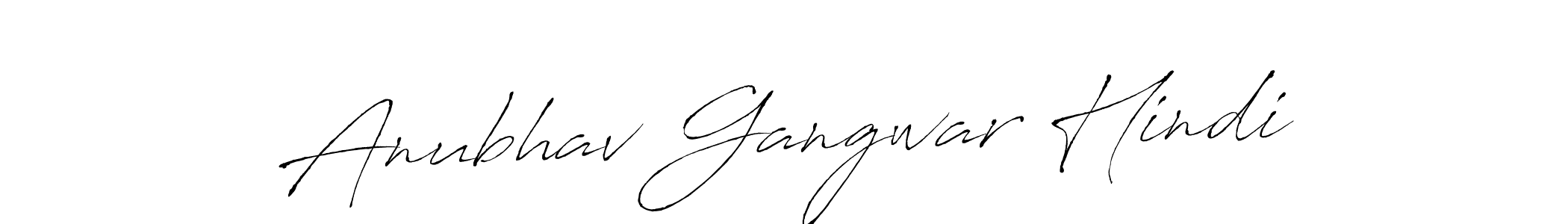 Once you've used our free online signature maker to create your best signature Antro_Vectra style, it's time to enjoy all of the benefits that Anubhav Gangwar Hindi name signing documents. Anubhav Gangwar Hindi signature style 6 images and pictures png