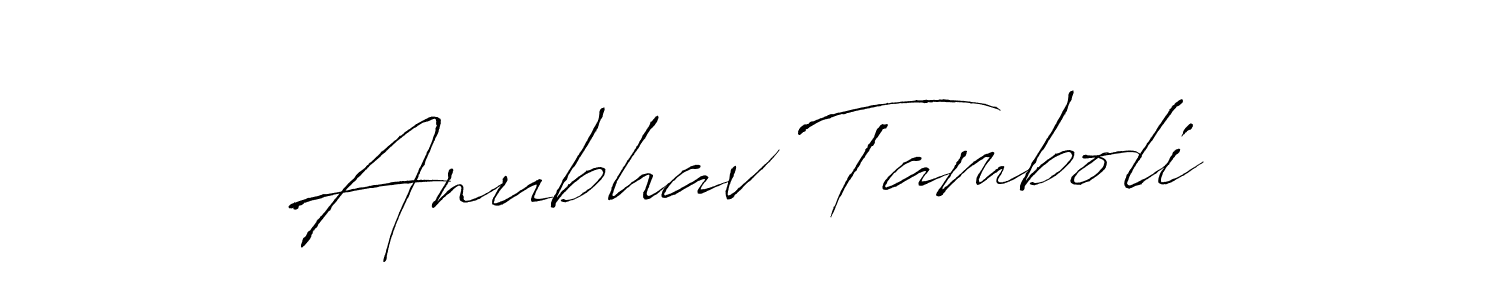 How to make Anubhav Tamboli signature? Antro_Vectra is a professional autograph style. Create handwritten signature for Anubhav Tamboli name. Anubhav Tamboli signature style 6 images and pictures png