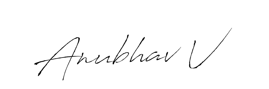 Similarly Antro_Vectra is the best handwritten signature design. Signature creator online .You can use it as an online autograph creator for name Anubhav V. Anubhav V signature style 6 images and pictures png