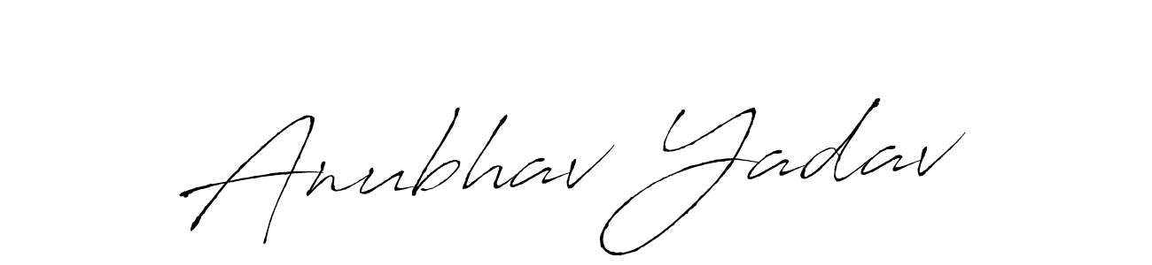 Design your own signature with our free online signature maker. With this signature software, you can create a handwritten (Antro_Vectra) signature for name Anubhav Yadav. Anubhav Yadav signature style 6 images and pictures png