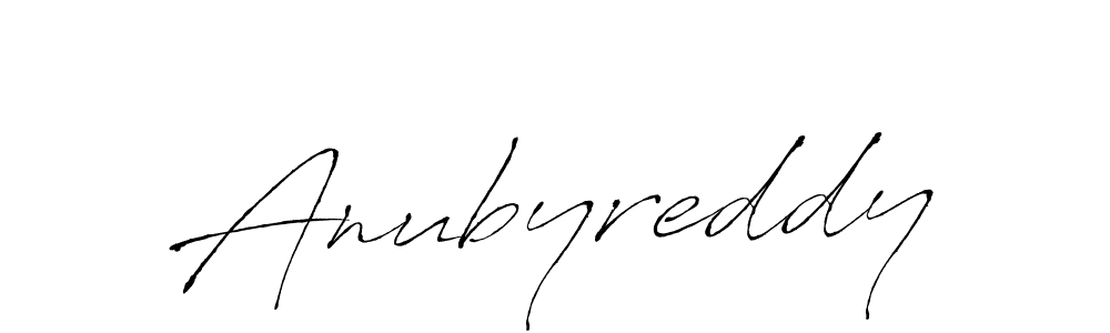 Make a beautiful signature design for name Anubyreddy. With this signature (Antro_Vectra) style, you can create a handwritten signature for free. Anubyreddy signature style 6 images and pictures png