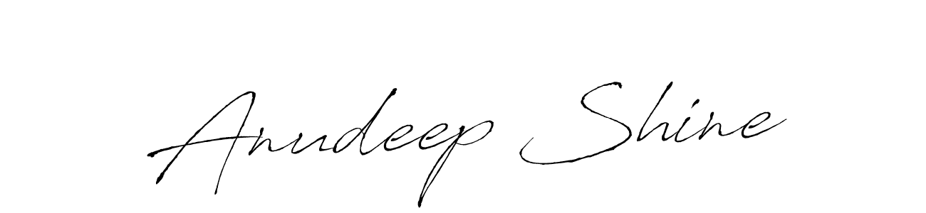 It looks lik you need a new signature style for name Anudeep Shine. Design unique handwritten (Antro_Vectra) signature with our free signature maker in just a few clicks. Anudeep Shine signature style 6 images and pictures png
