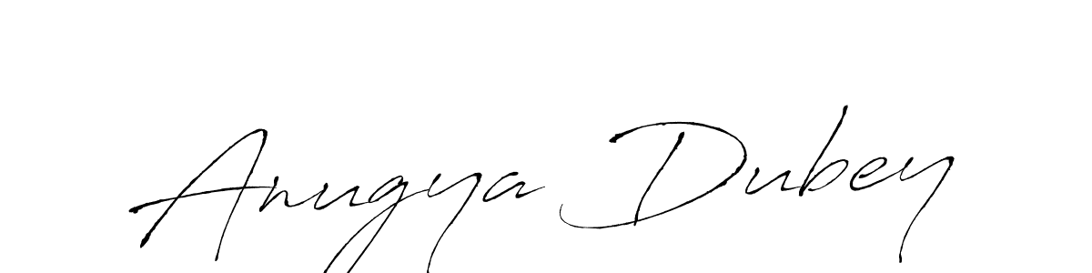 How to make Anugya Dubey name signature. Use Antro_Vectra style for creating short signs online. This is the latest handwritten sign. Anugya Dubey signature style 6 images and pictures png