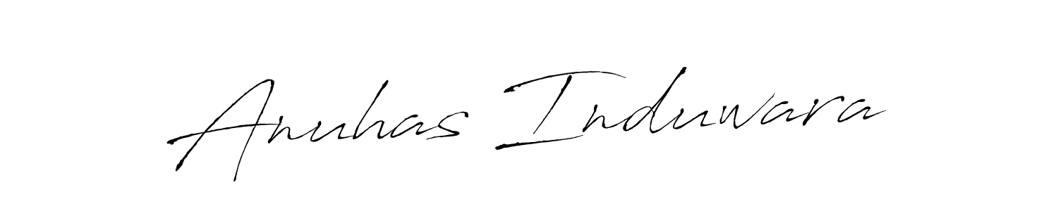 Make a beautiful signature design for name Anuhas Induwara. With this signature (Antro_Vectra) style, you can create a handwritten signature for free. Anuhas Induwara signature style 6 images and pictures png