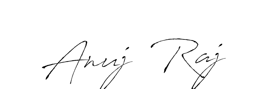How to make Anuj  Raj name signature. Use Antro_Vectra style for creating short signs online. This is the latest handwritten sign. Anuj  Raj signature style 6 images and pictures png