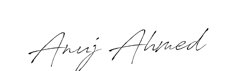 Anuj Ahmed stylish signature style. Best Handwritten Sign (Antro_Vectra) for my name. Handwritten Signature Collection Ideas for my name Anuj Ahmed. Anuj Ahmed signature style 6 images and pictures png