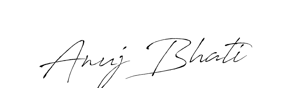 Make a beautiful signature design for name Anuj Bhati. With this signature (Antro_Vectra) style, you can create a handwritten signature for free. Anuj Bhati signature style 6 images and pictures png