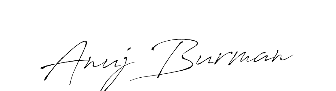 Create a beautiful signature design for name Anuj Burman. With this signature (Antro_Vectra) fonts, you can make a handwritten signature for free. Anuj Burman signature style 6 images and pictures png