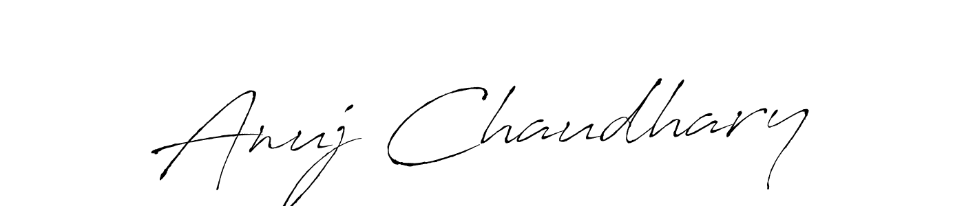 Create a beautiful signature design for name Anuj Chaudhary. With this signature (Antro_Vectra) fonts, you can make a handwritten signature for free. Anuj Chaudhary signature style 6 images and pictures png