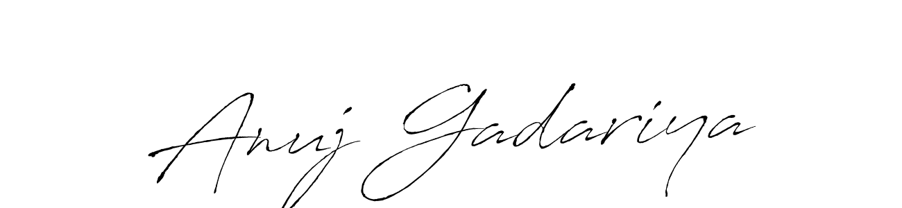 You can use this online signature creator to create a handwritten signature for the name Anuj Gadariya. This is the best online autograph maker. Anuj Gadariya signature style 6 images and pictures png