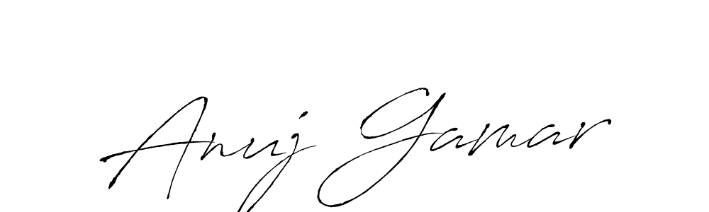 Create a beautiful signature design for name Anuj Gamar. With this signature (Antro_Vectra) fonts, you can make a handwritten signature for free. Anuj Gamar signature style 6 images and pictures png