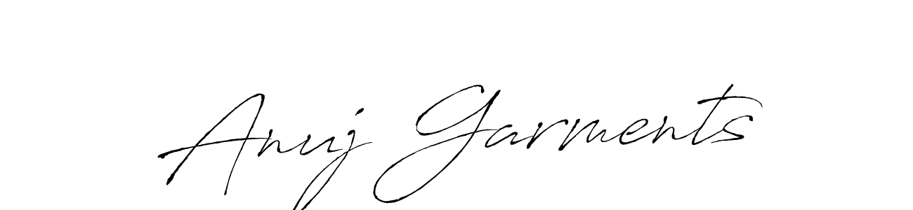 Make a beautiful signature design for name Anuj Garments. Use this online signature maker to create a handwritten signature for free. Anuj Garments signature style 6 images and pictures png