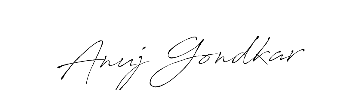 Design your own signature with our free online signature maker. With this signature software, you can create a handwritten (Antro_Vectra) signature for name Anuj Gondkar. Anuj Gondkar signature style 6 images and pictures png