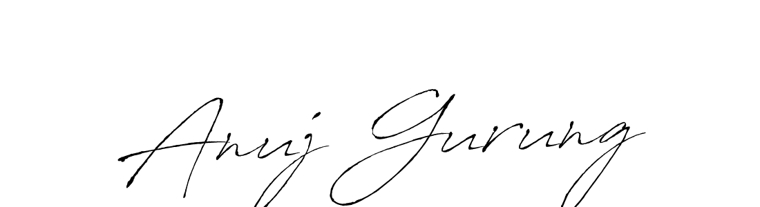 Make a beautiful signature design for name Anuj Gurung. With this signature (Antro_Vectra) style, you can create a handwritten signature for free. Anuj Gurung signature style 6 images and pictures png