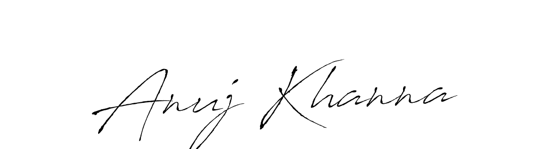 Design your own signature with our free online signature maker. With this signature software, you can create a handwritten (Antro_Vectra) signature for name Anuj Khanna. Anuj Khanna signature style 6 images and pictures png