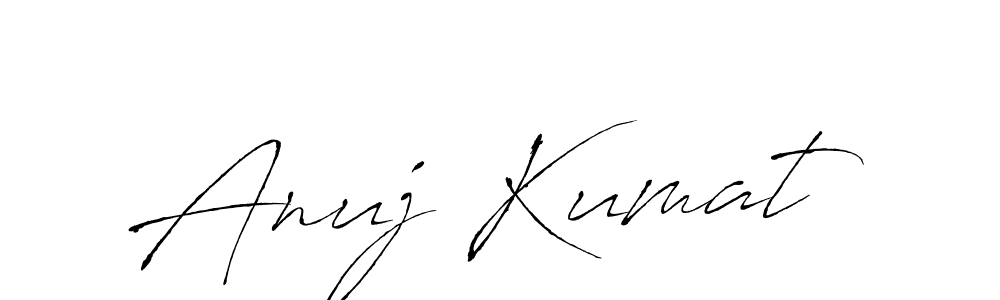 Also we have Anuj Kumat name is the best signature style. Create professional handwritten signature collection using Antro_Vectra autograph style. Anuj Kumat signature style 6 images and pictures png