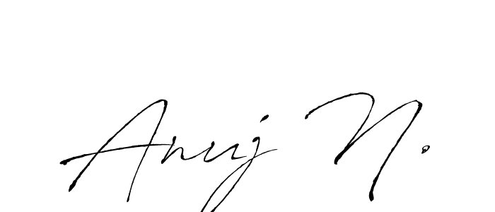 This is the best signature style for the Anuj N. name. Also you like these signature font (Antro_Vectra). Mix name signature. Anuj N. signature style 6 images and pictures png